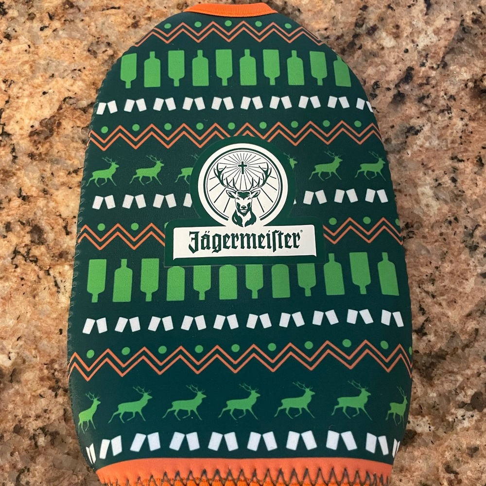 Jagermeister Green and Orange bottle sleeve